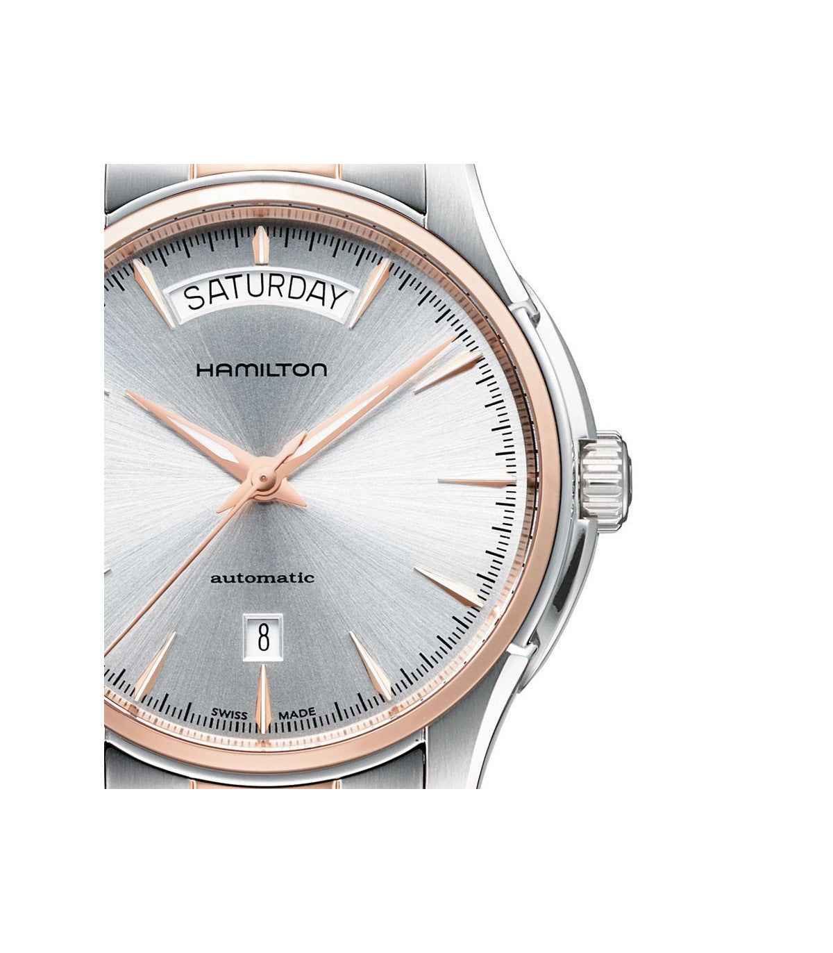 Jazzmaster Automatic Day Date (Rose-Gold/Silver) | Hamilton | Luby 