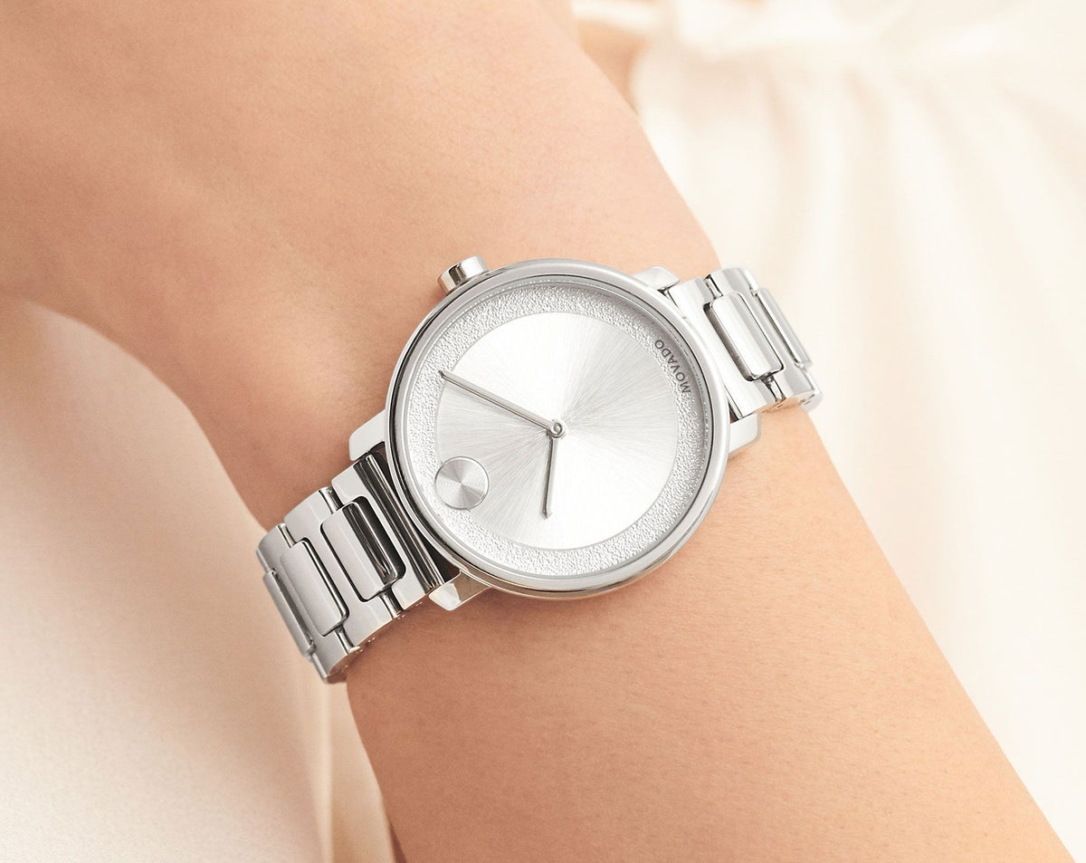 Movado BOLD Shimmer Mid-Size Silver | Movado | Luby 