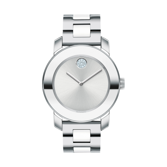 Movado BOLD Ceramic Silver | Movado | Luby 