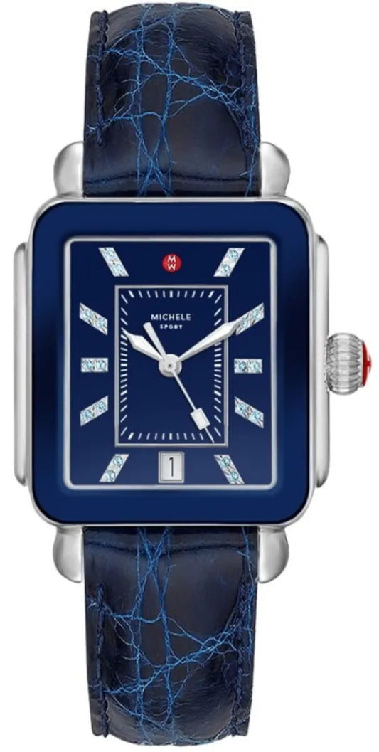Deco Stainless Topaz Dial Watch | Michele | Luby 