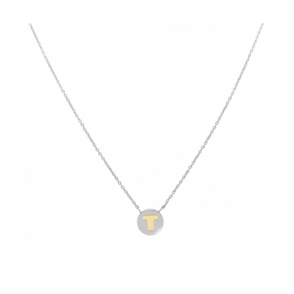 Letter T Silver & Gold Necklace | Nomination Italy | Luby 