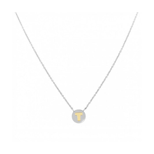 Letter T Silver & Gold Necklace | Nomination Italy | Luby 