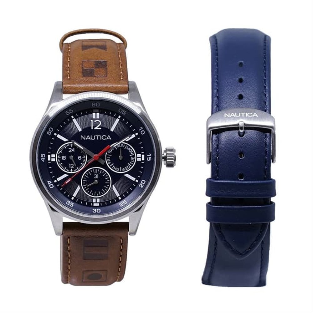 NAUTICA CRUISE NCT BROWN/BLUE LEATHER | Nautica | Luby 
