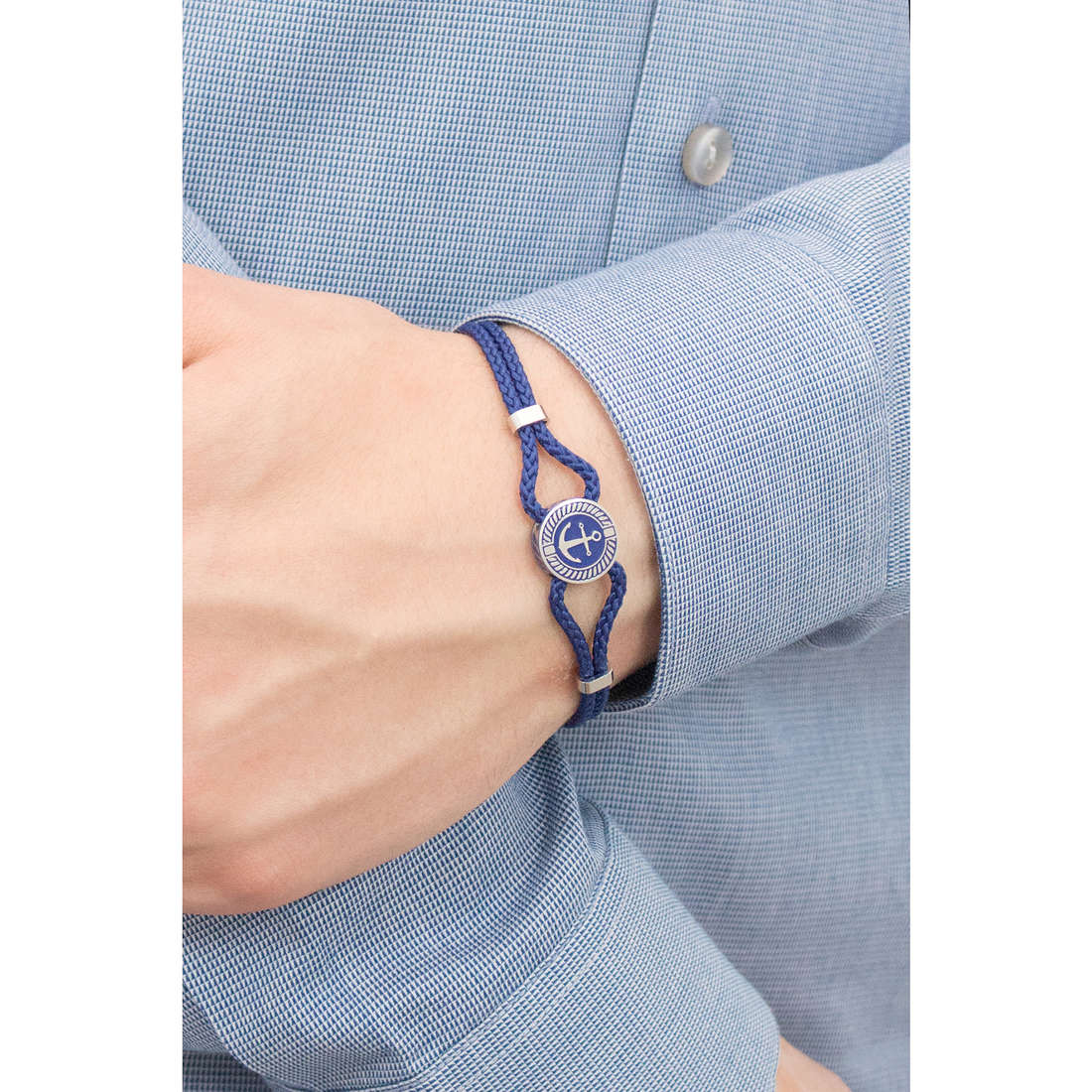 Nautilus Anchor Symbol Bracelet (Silver-Blue) | Brosway Italia | Luby 