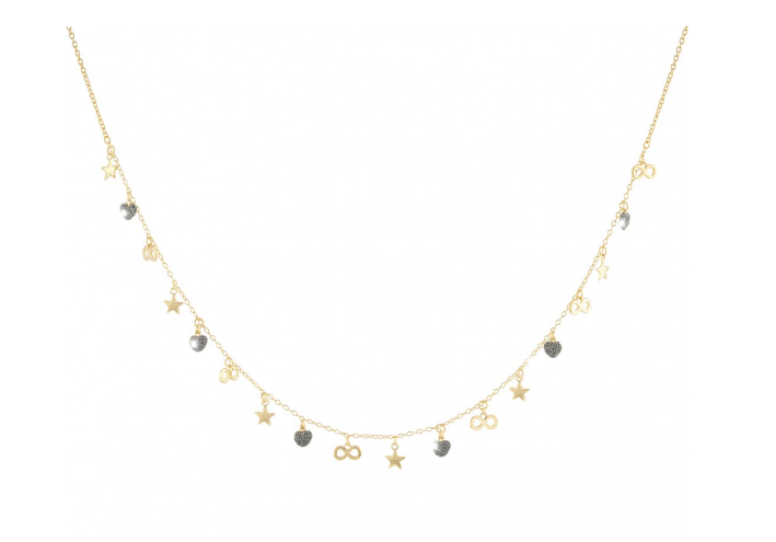 Infinity, Stars & Hearts Diamond Dust Necklace | Rebecca | Luby 