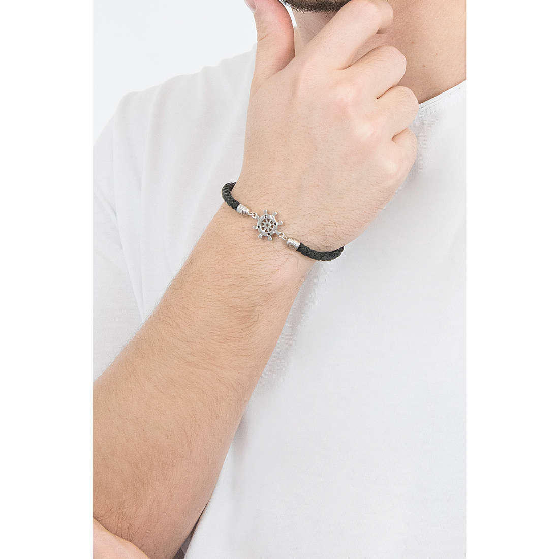 Horizon Ship Wheel Leather Bracelet | Brosway Italia | Luby 