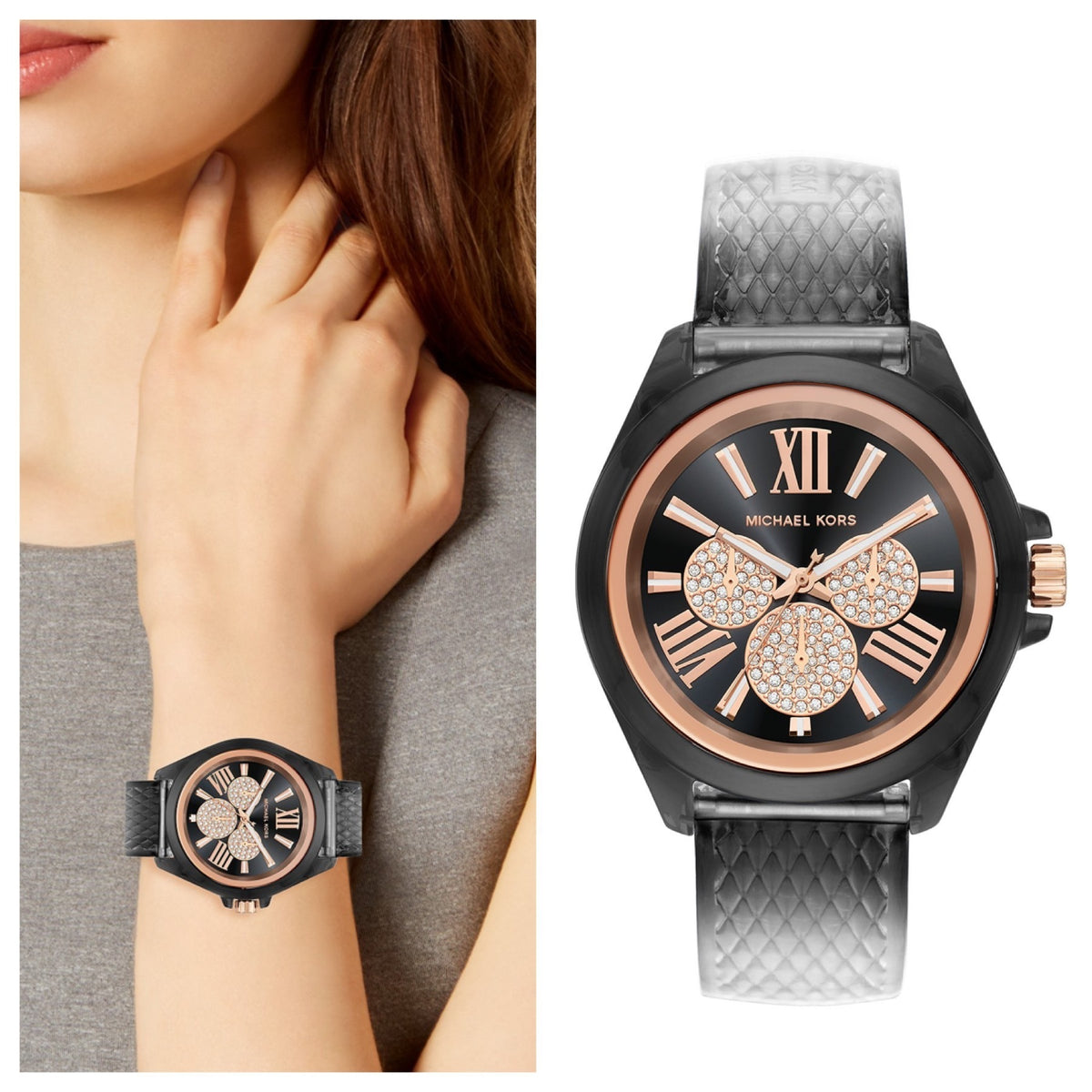 Ladies' Wren Watch (Black/Rose-Gold) | Michael Kors | Luby 