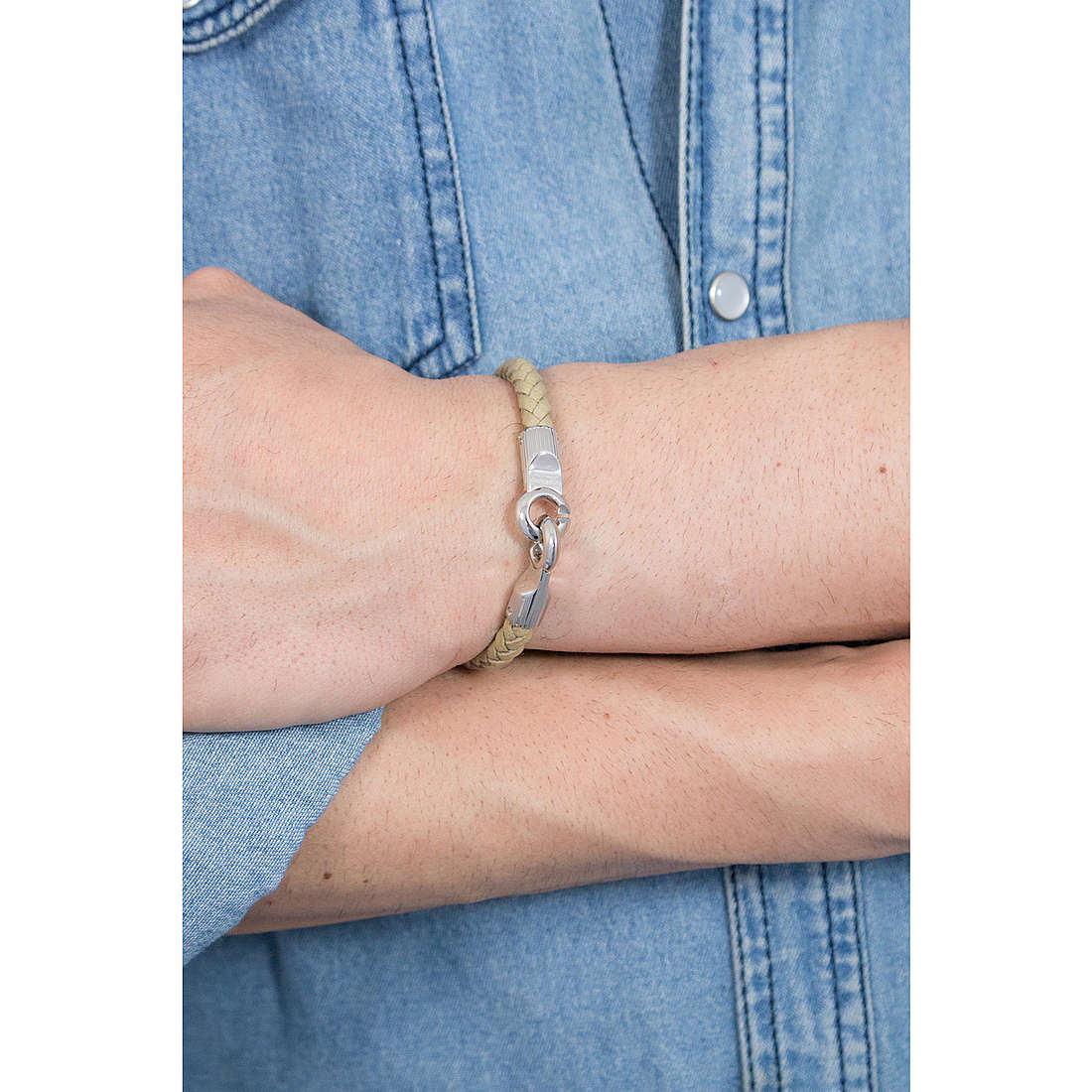 Outback Beige Rubber Bracelet (Silver/Beige) | Brosway Italia | Luby 