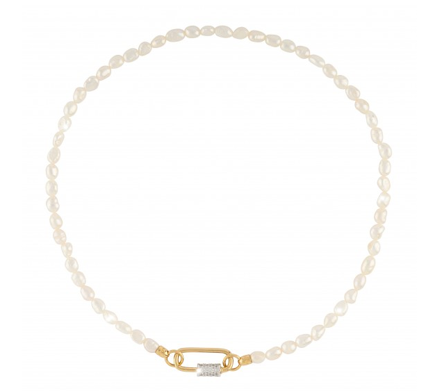 Small Pearls & Link Necklace | Rebecca | Luby 
