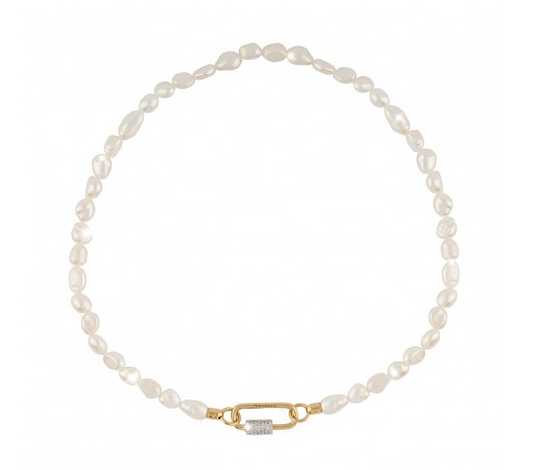 Pearls & Link Necklace | Rebecca | Luby 