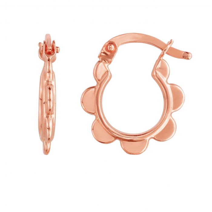 14K Scalloped Hoop | Luby Gold Collection | Luby 