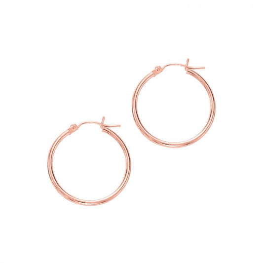 14K Gold 2mm Hoops Earring | Luby Gold Collection | Luby 