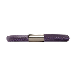 Purple Single Wrap Leather Bracelet (Silver/Purple) | Endless Jewelry | Luby 