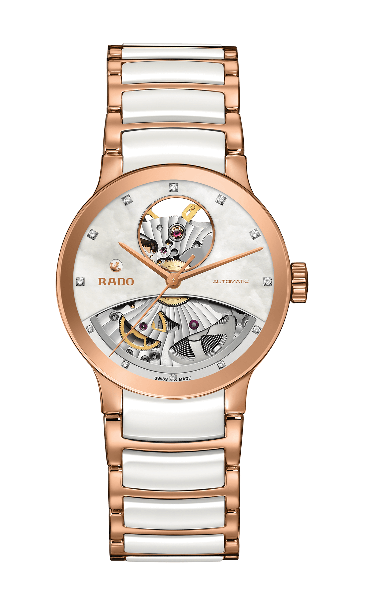 Centrix (White-Rose Gold;Diamonds) | Rado | Luby 