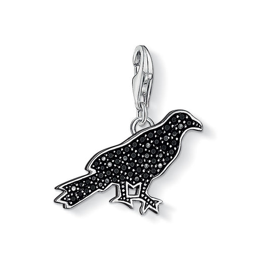 Raven Charm (Silver/Black) | Thomas Sabo | Luby 