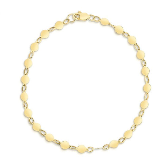 14K Gold Round Mirror Chain | Luby Gold Collection | Luby 