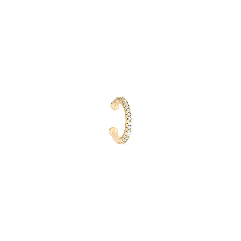 Nemesis Gold Ear Ring with Cz | Rebecca | Luby 