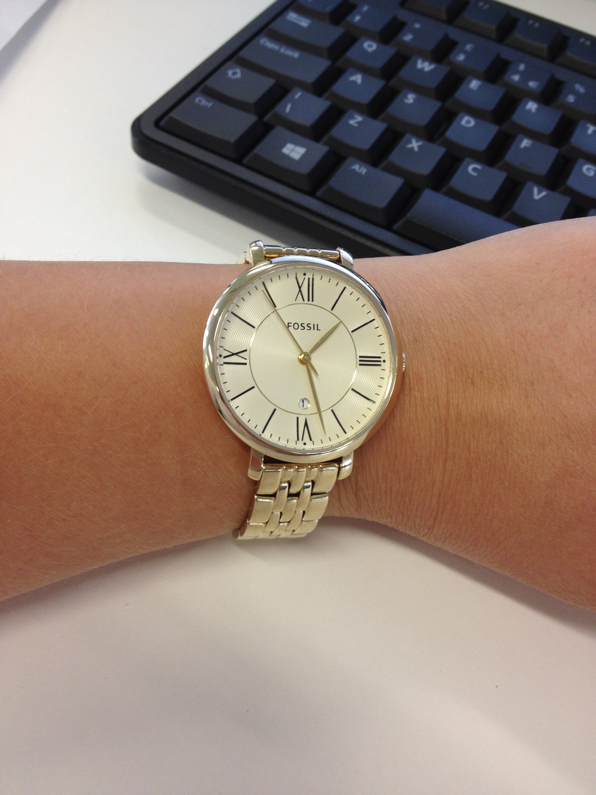 JACQUELINE GOLD-TONE case 36mm Round Thickness: 7mm Strap