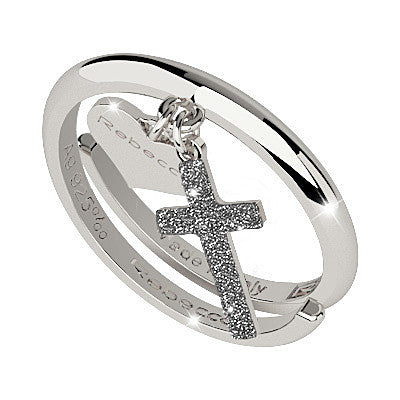 Ring Sterling Silver with Diamond Powder | Rebecca | Luby 