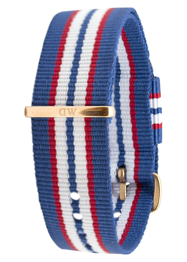 Belfast Watch Strap (Blue/Red/White/Rose-Gold) | Daniel Wellington | Luby 