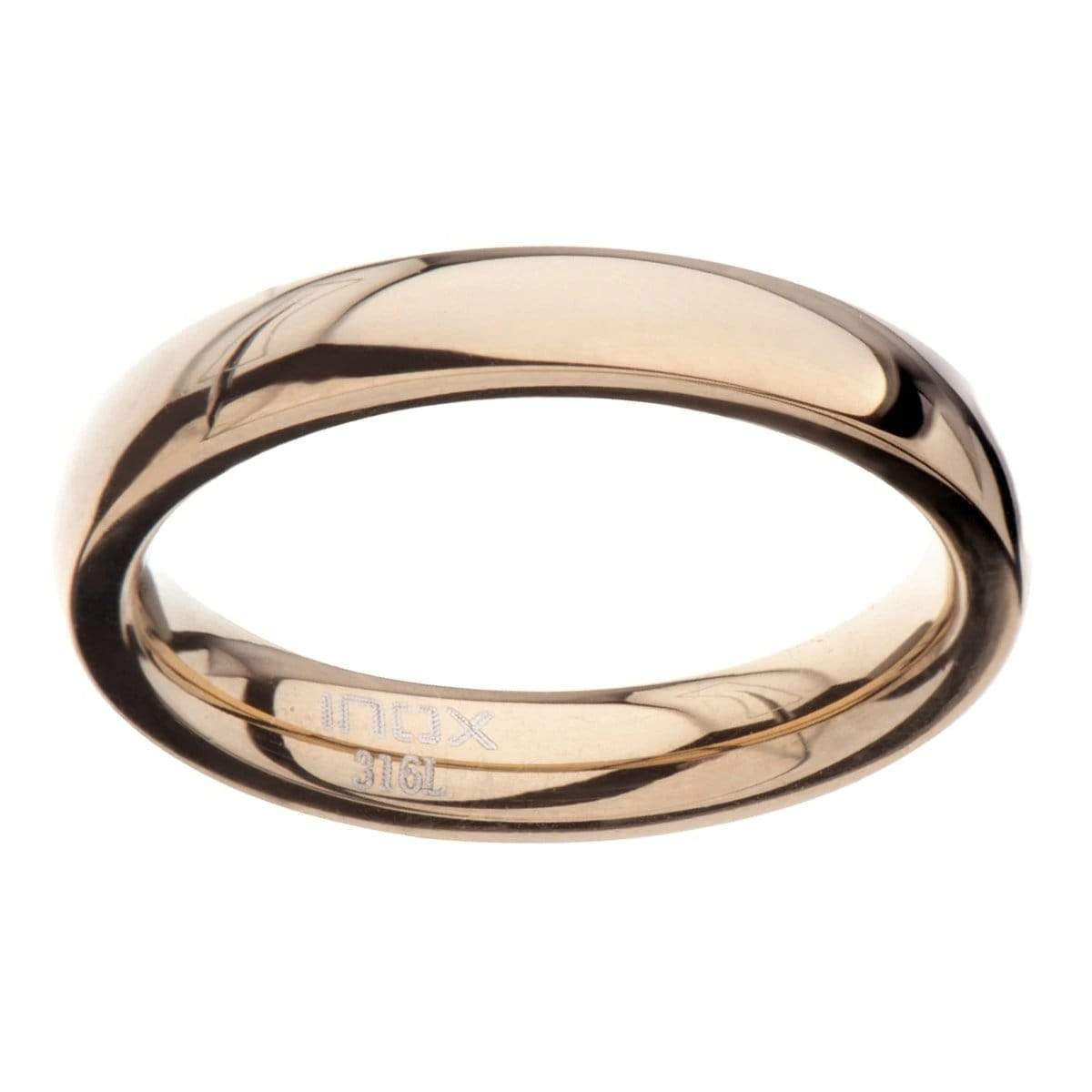 Thin Rose Gold High Polished Women's Ring | Inox | Luby 
