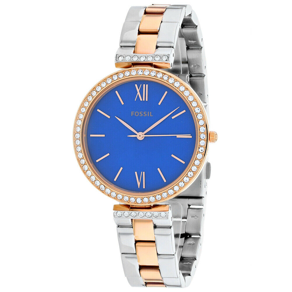 Ladies Madeline Watch (Rose-Gold/Silver/Blue) | Fossil | Luby 