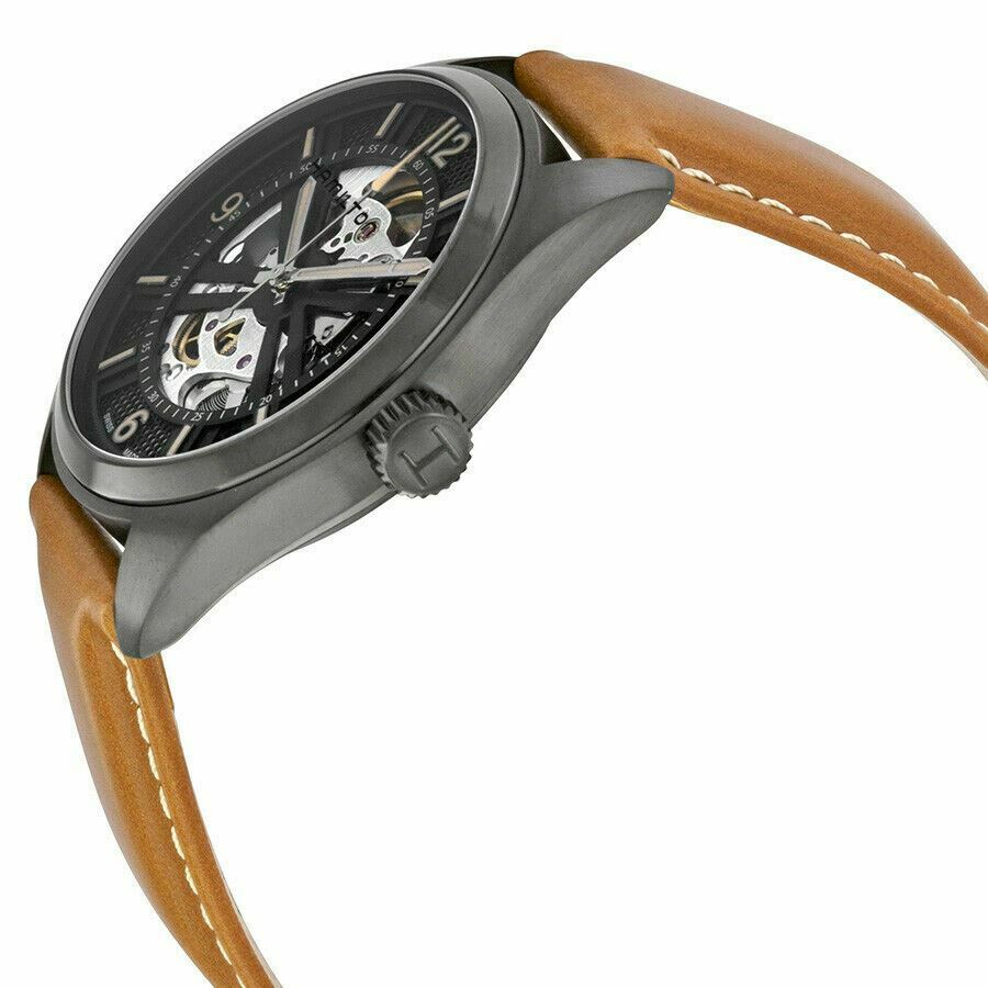 Khaki Automatic Skeleton (Black/Brown) | Hamilton | Luby 