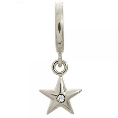 White Shiny Star Charm (Silver/White) | Endless Jewelry | Luby 