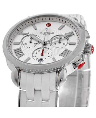 Sporty Sport Sail White and Stainless Silicone-Wrapped Watch | Michele | Luby 