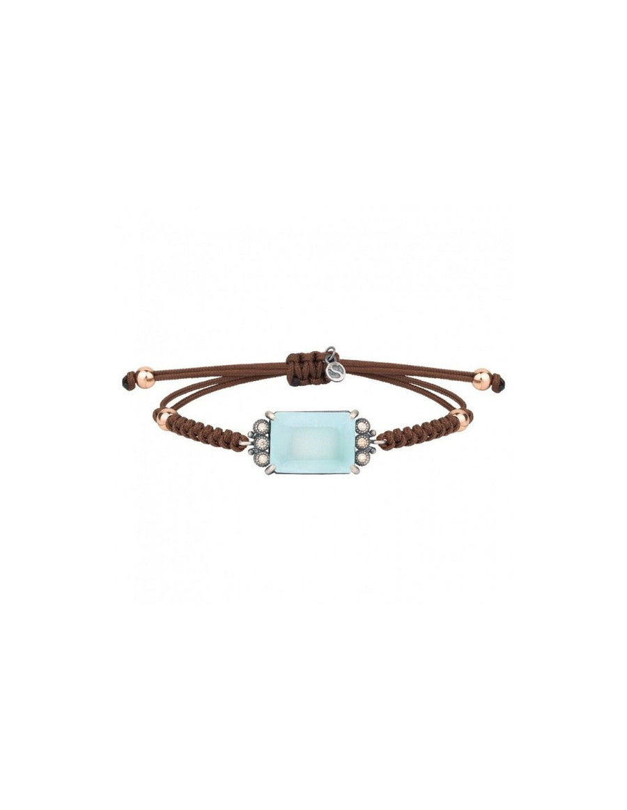 Pulsera De Nylon Con Calcedonia CZ