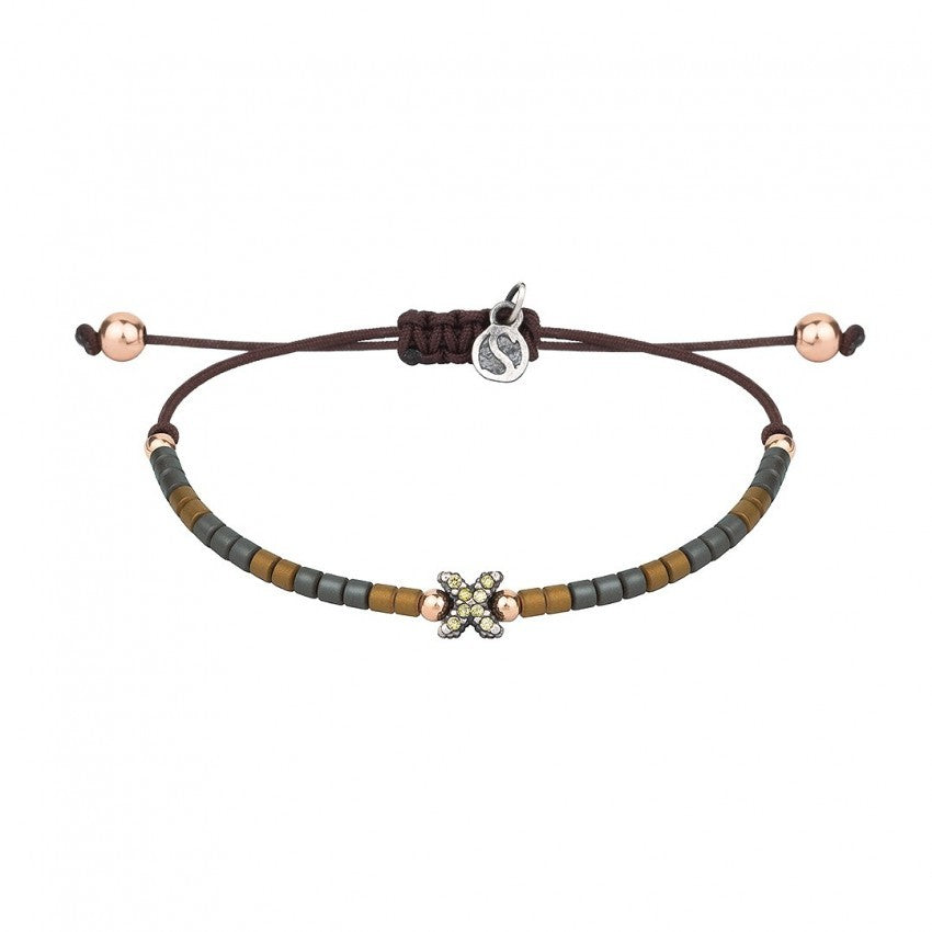 Pulsera De Nylon Con Hermatites
