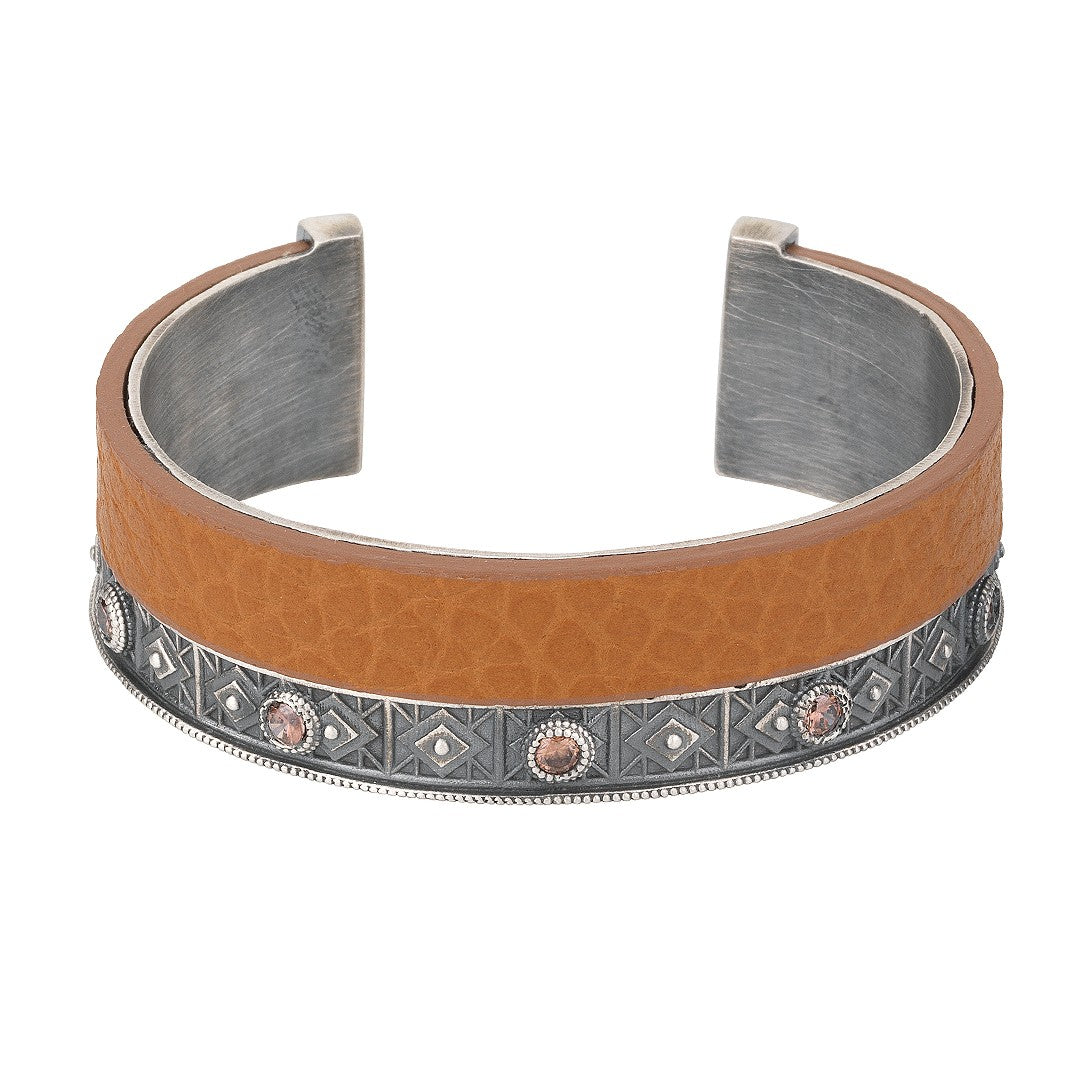 Brown Leather Bangle | Sunfield | Luby 
