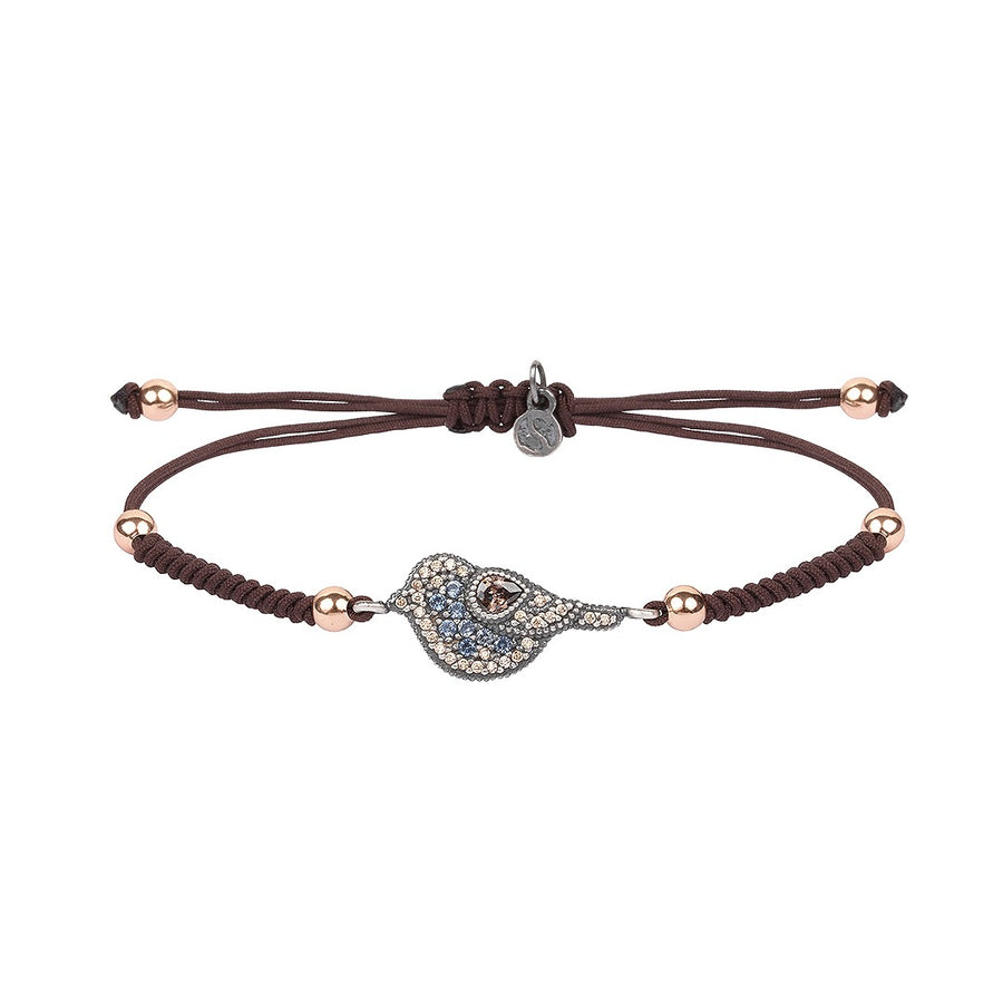 Pulsera De Nylon Con Pájaro