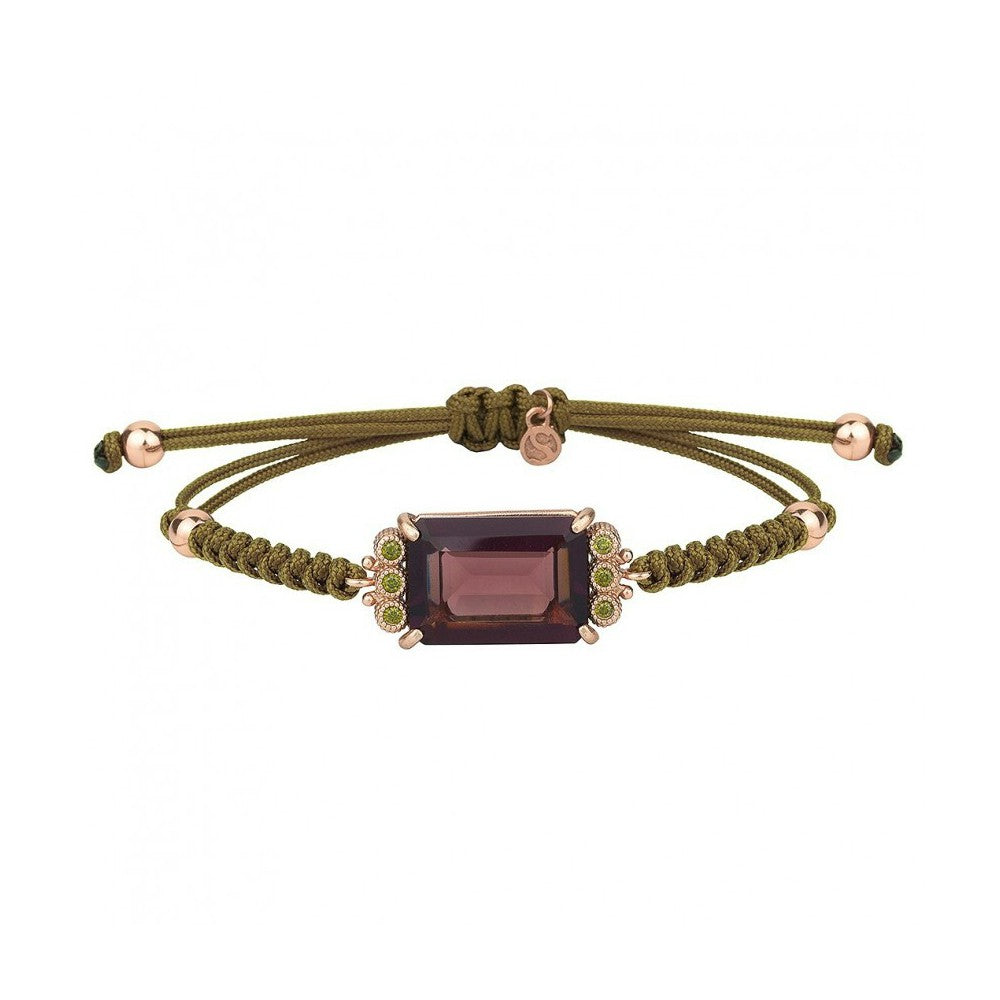 Nylon Bracelet With Pink Tourmaline | Sunfield | Luby 