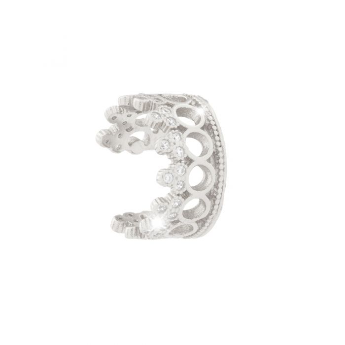 Crown Cuff Single Earring with Crystals | Rebecca | Luby 