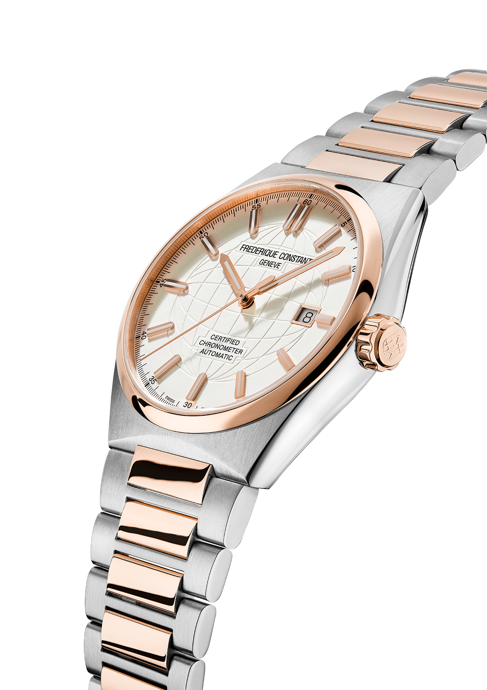 Frederique Highlife Automatic COSC Steel (Rose Gold) | Frederique Constant | Luby 