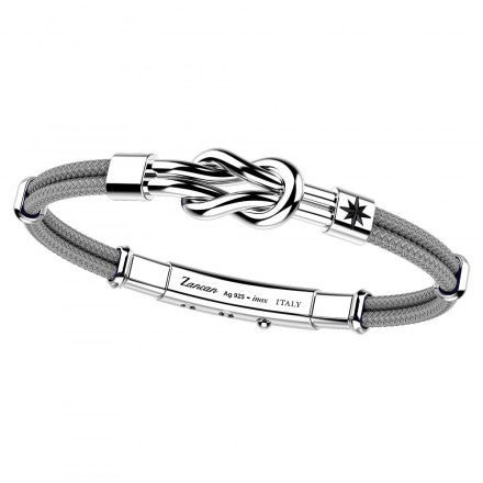 Silver Nautical Knot with Kevlar Bracelet | Zancan | Luby 