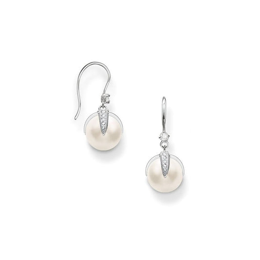 Freshwater Pearls Drop Earrings (Silver/White) | Thomas Sabo | Luby 