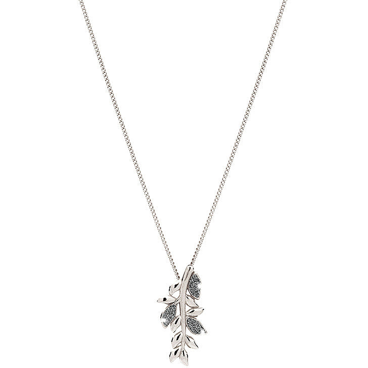 SILVER LEAF NECKLACE | Rebecca | Luby 