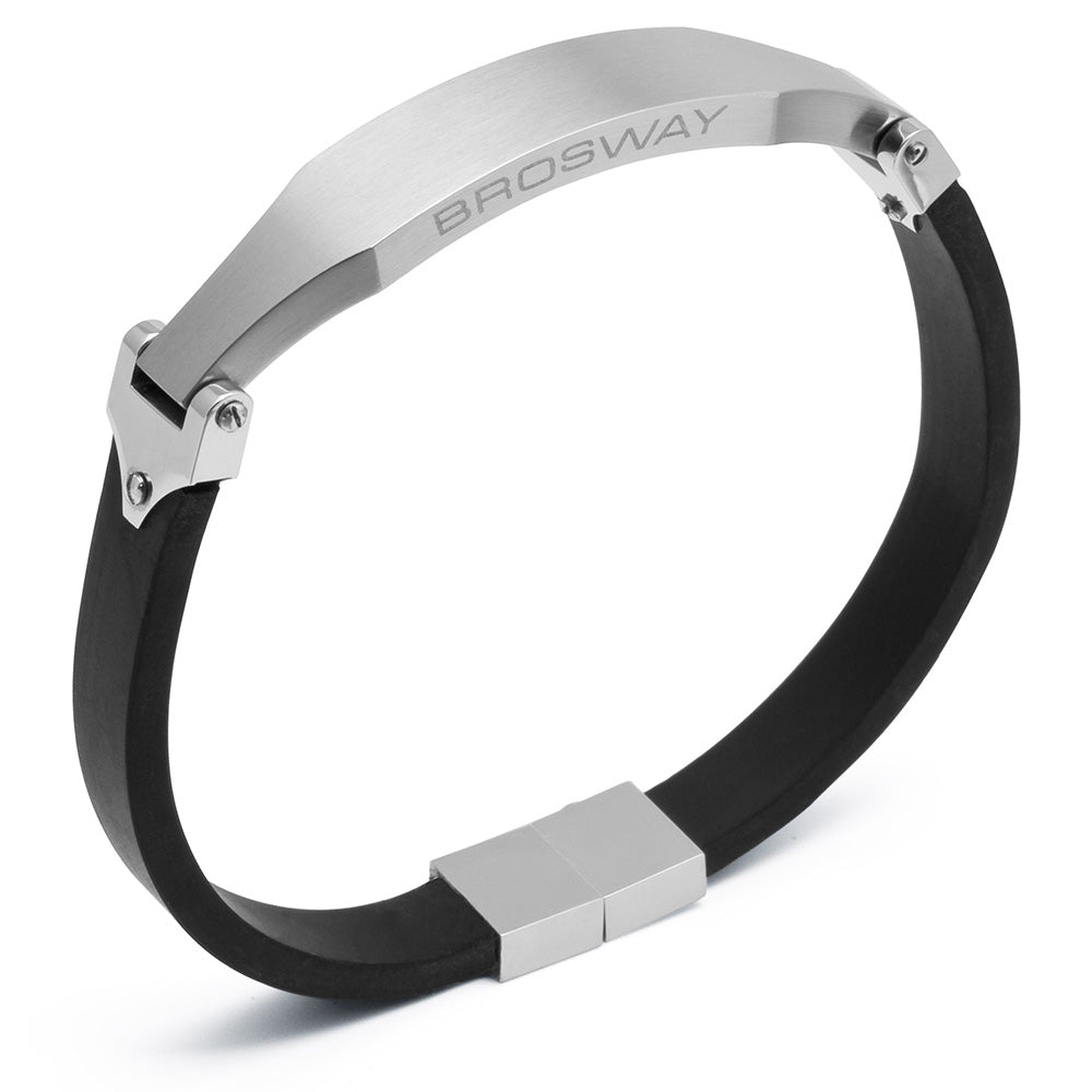 Class Black Rubber Bracelet | Brosway Italia | Luby 