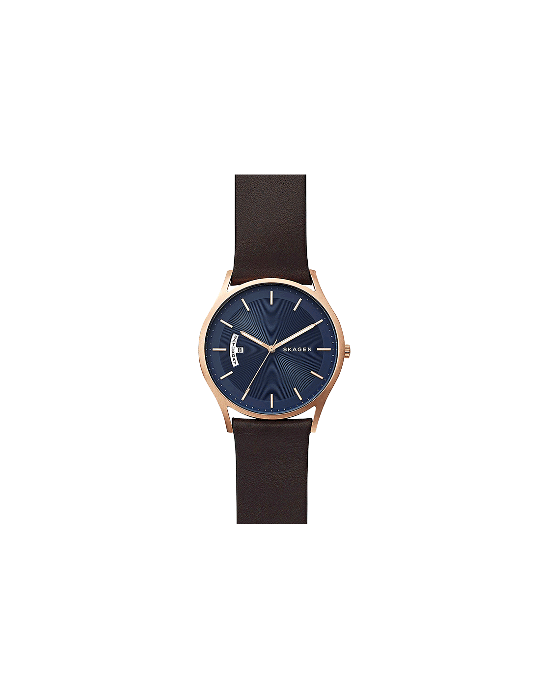 Holst Leather Watch (Rose-Gold/Blue) | Skagen | Luby 