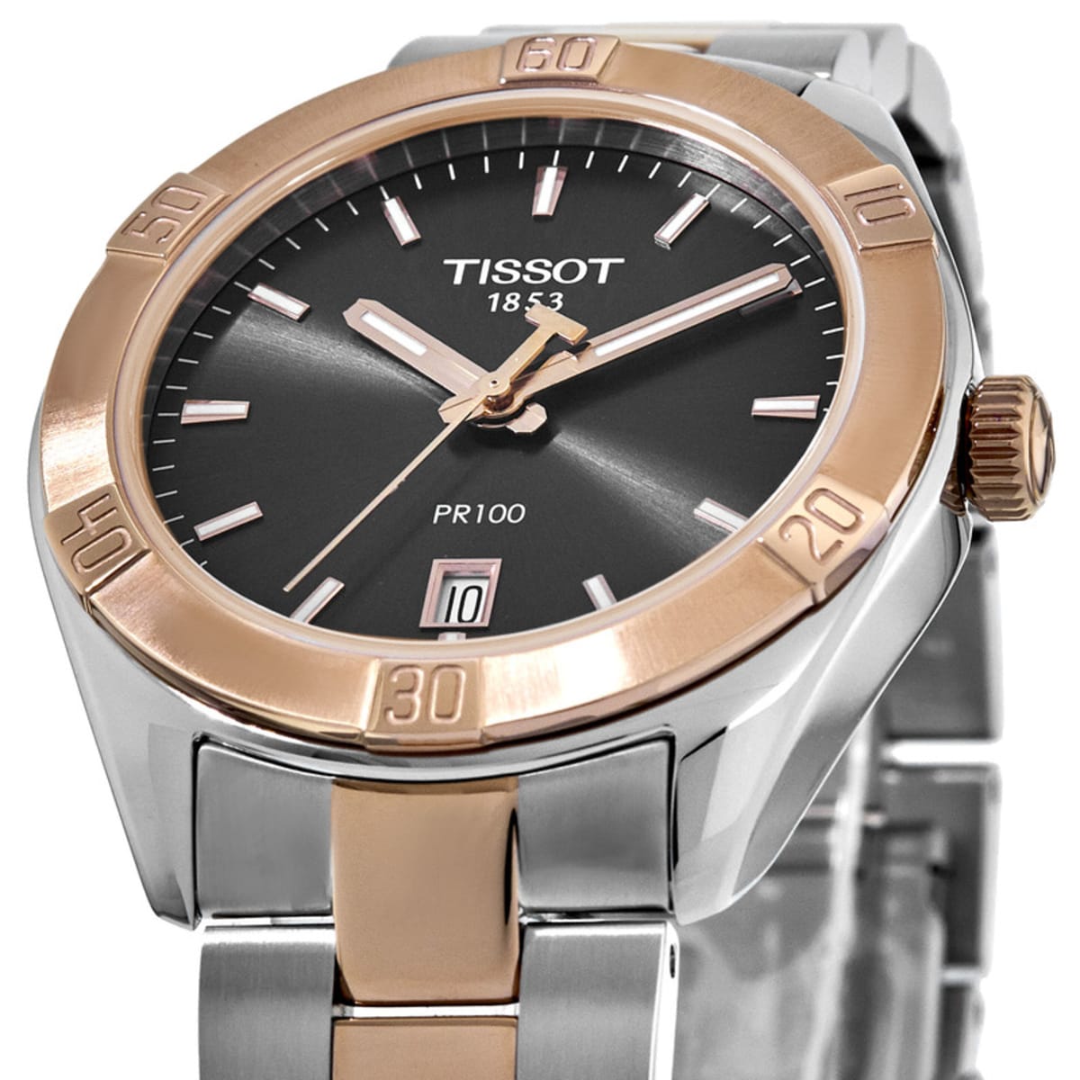 PR 100 Sport Chic (Silver-Rose Gold) | Tissot | Luby 