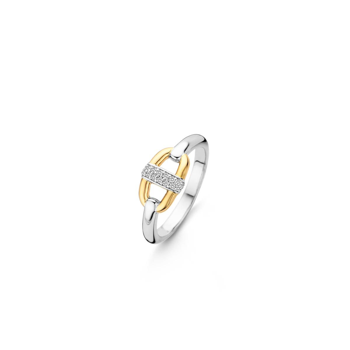 LINK TWO-TONED RING | Ti Sento Milano | Luby 