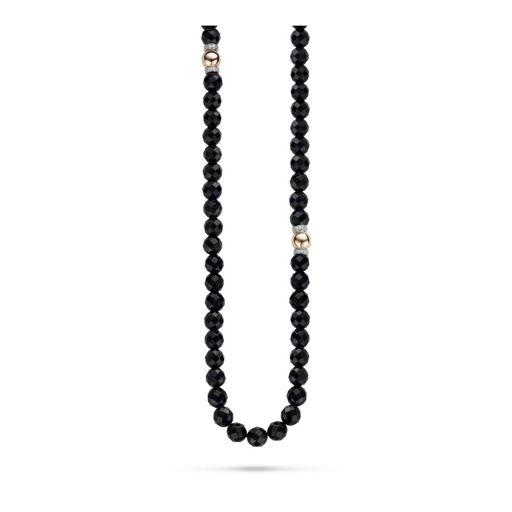 FACETED ONYX BEADS NECKLACE | Ti Sento Milano | Luby 