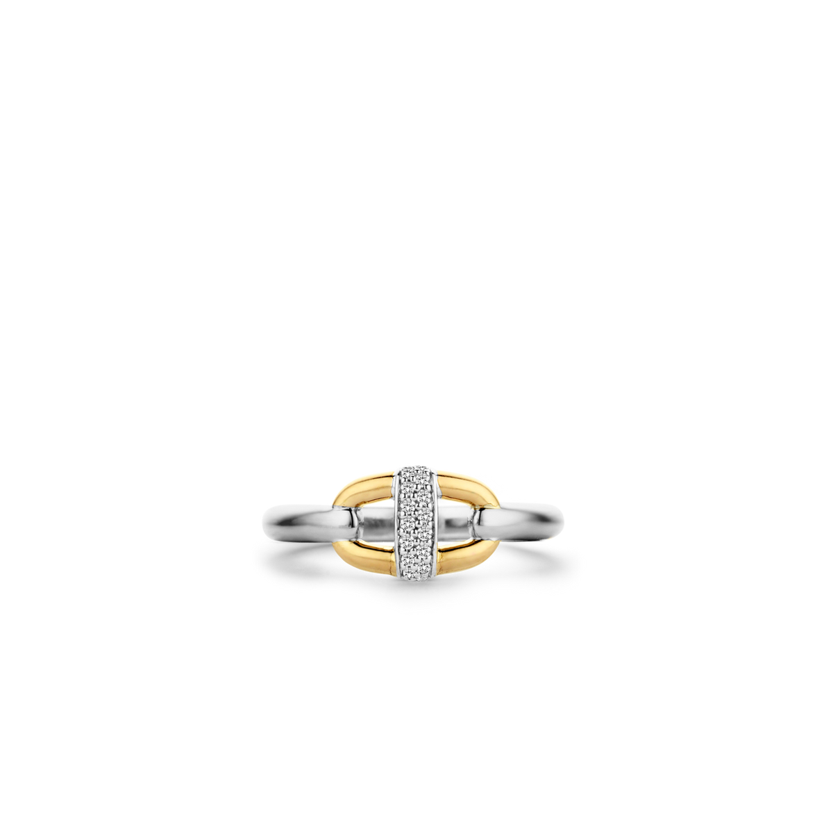 LINK TWO-TONED RING | Ti Sento Milano | Luby 