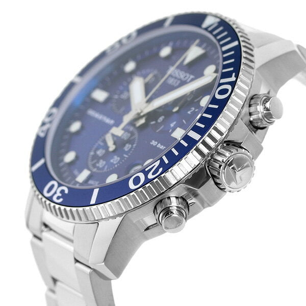 Seastar 1000 Chronograph (Silver-Blue) | Tissot | Luby 