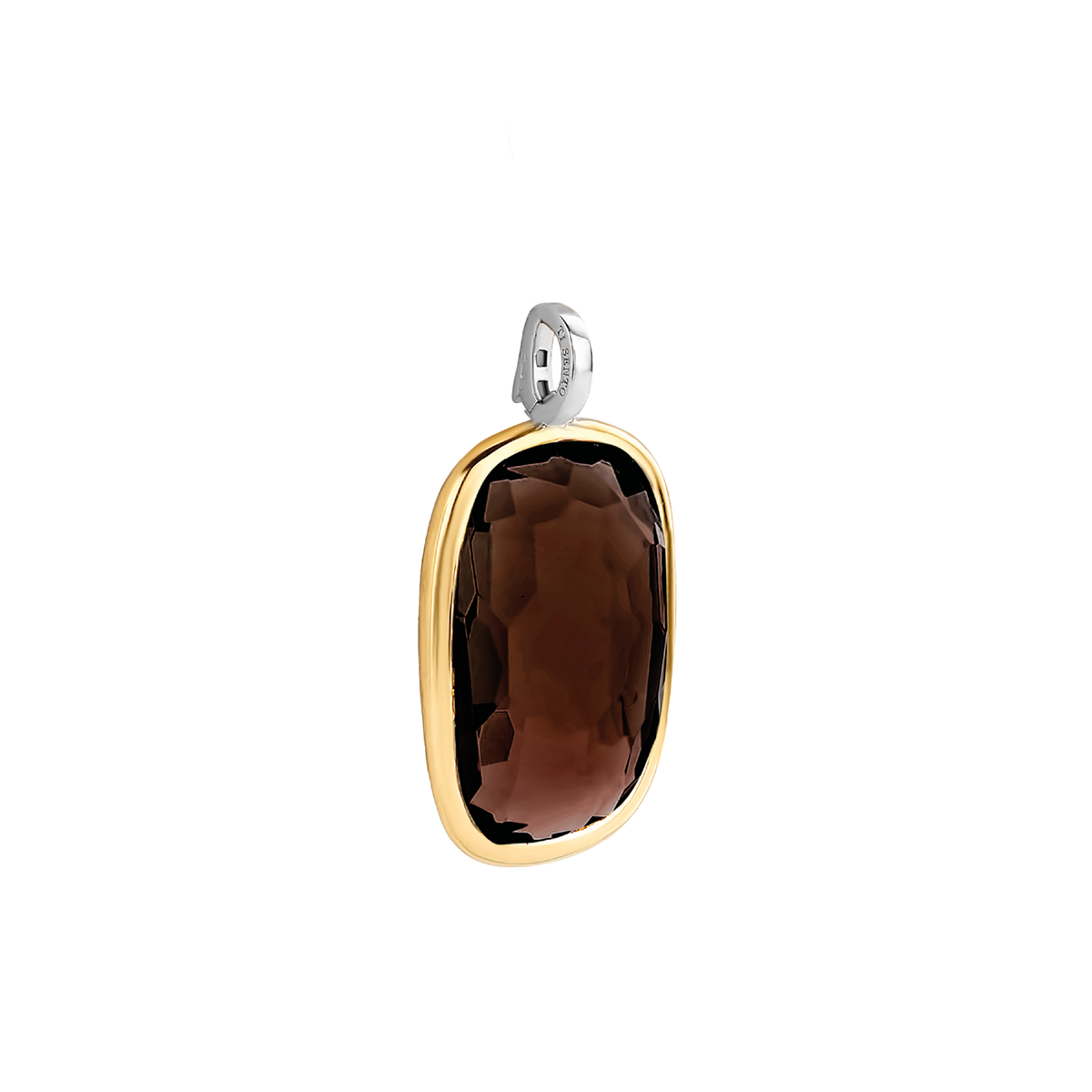 BROWN STONE TWO-TONE PENDANT | Ti Sento Milano | Luby 