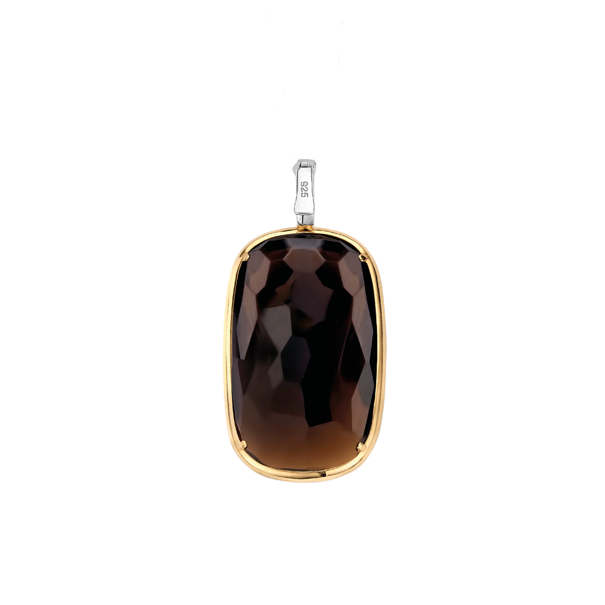 BROWN STONE TWO-TONE PENDANT | Ti Sento Milano | Luby 