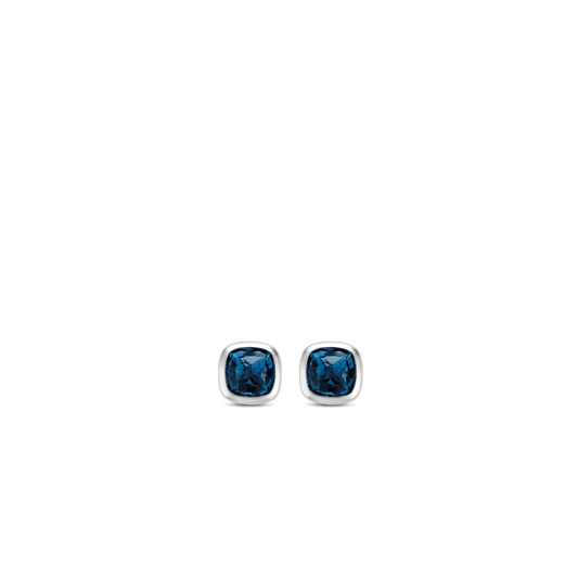 BLUE BEZEL STUDS | Ti Sento Milano | Luby 