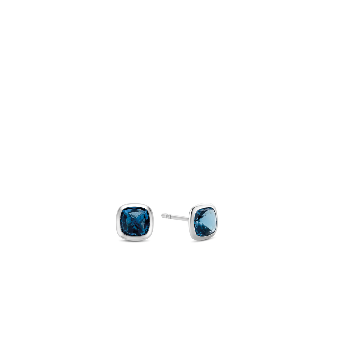 BLUE BEZEL STUDS | Ti Sento Milano | Luby 